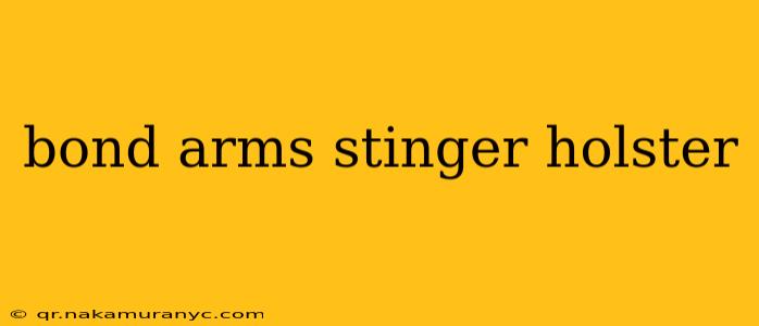 bond arms stinger holster
