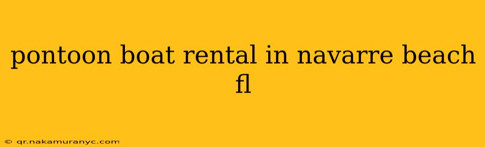 pontoon boat rental in navarre beach fl